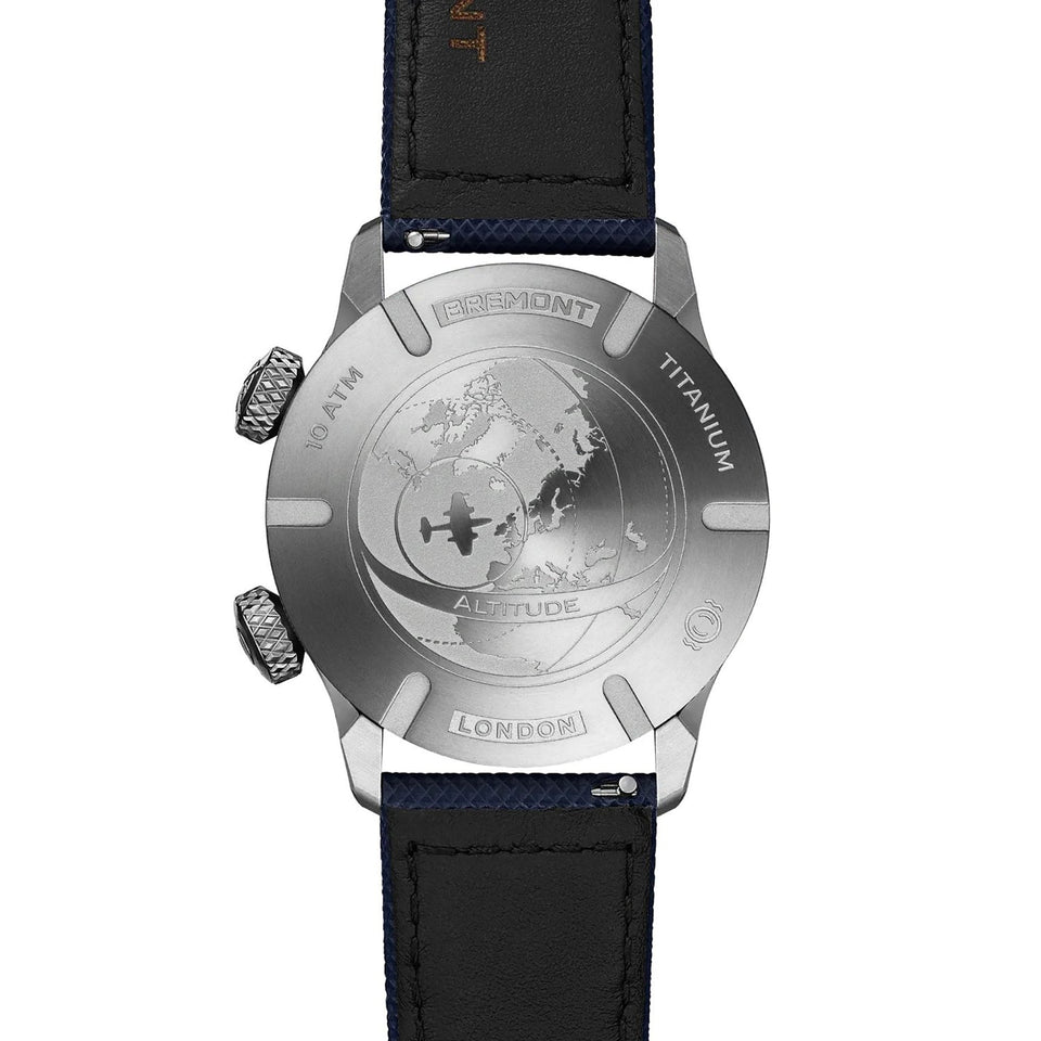 Bremont Altitude MB Meteor 42mm Time Zones Air Force Blue Titanium Watch