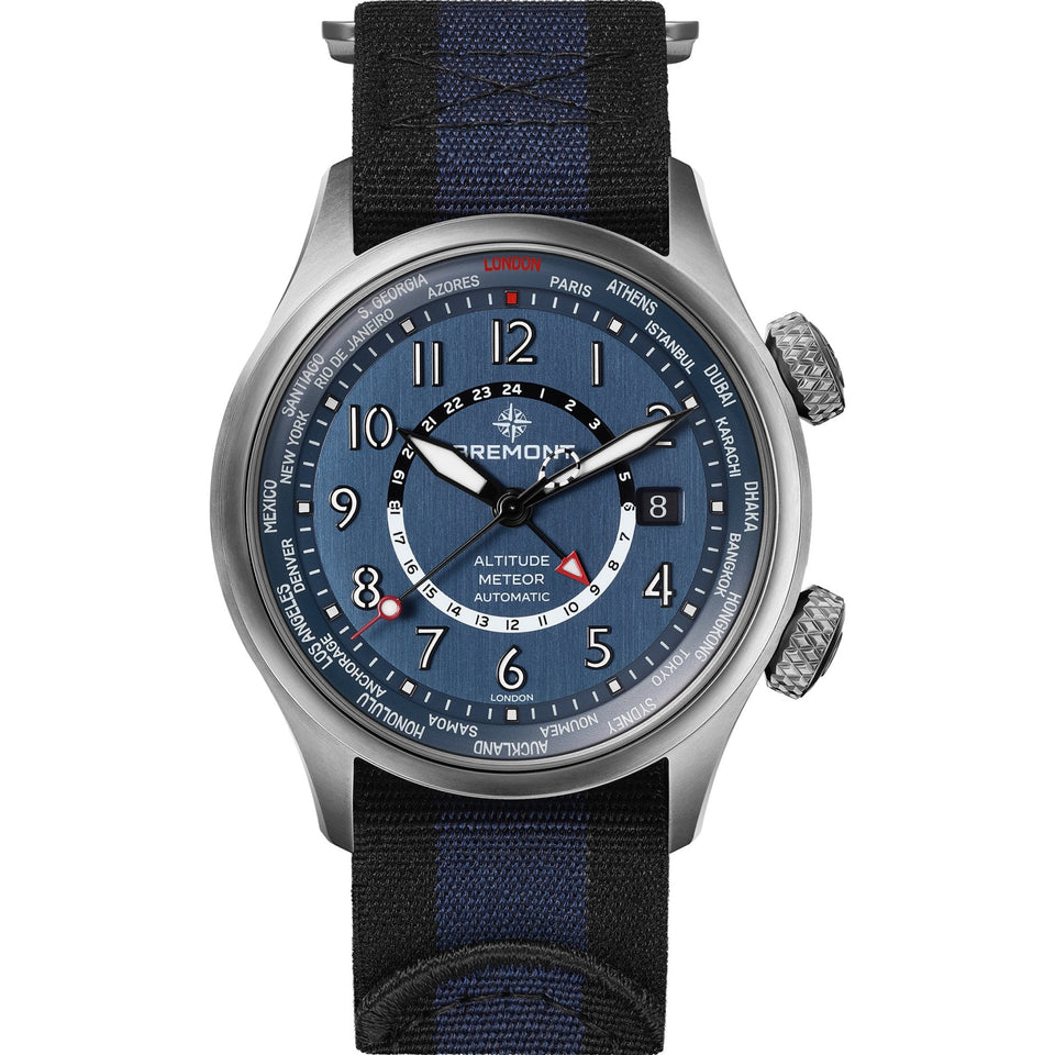 Bremont Altitude MB Meteor Air Force Blue 42mm Time Zones Titanium Watch