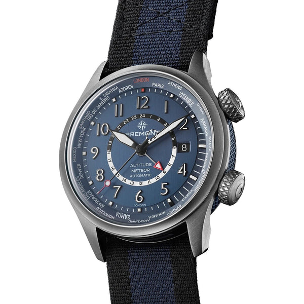 Bremont Altitude MB Meteor Air Force Blue 42mm Time Zones Titanium Watch
