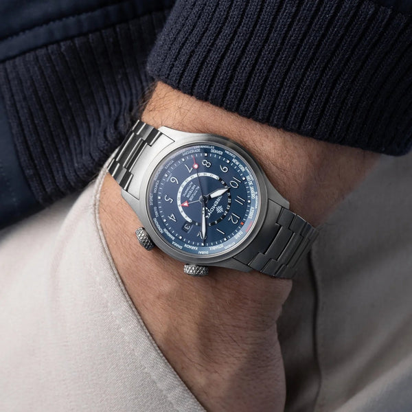 Bremont Altitude MB Meteor Time Zones Air Force Blue 42mm Titanium Watch