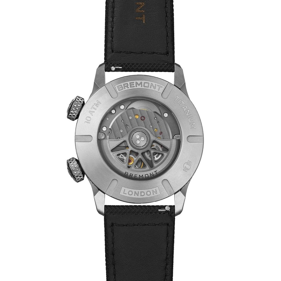 Bremont Altitude MB Meteor Titanium 42mm Leather Strap Black Dial Watch