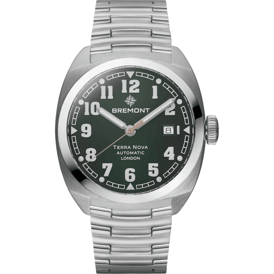 Bremont Men's 40.5mm Terra Nova Automatic Green Dial Bracelet Watch