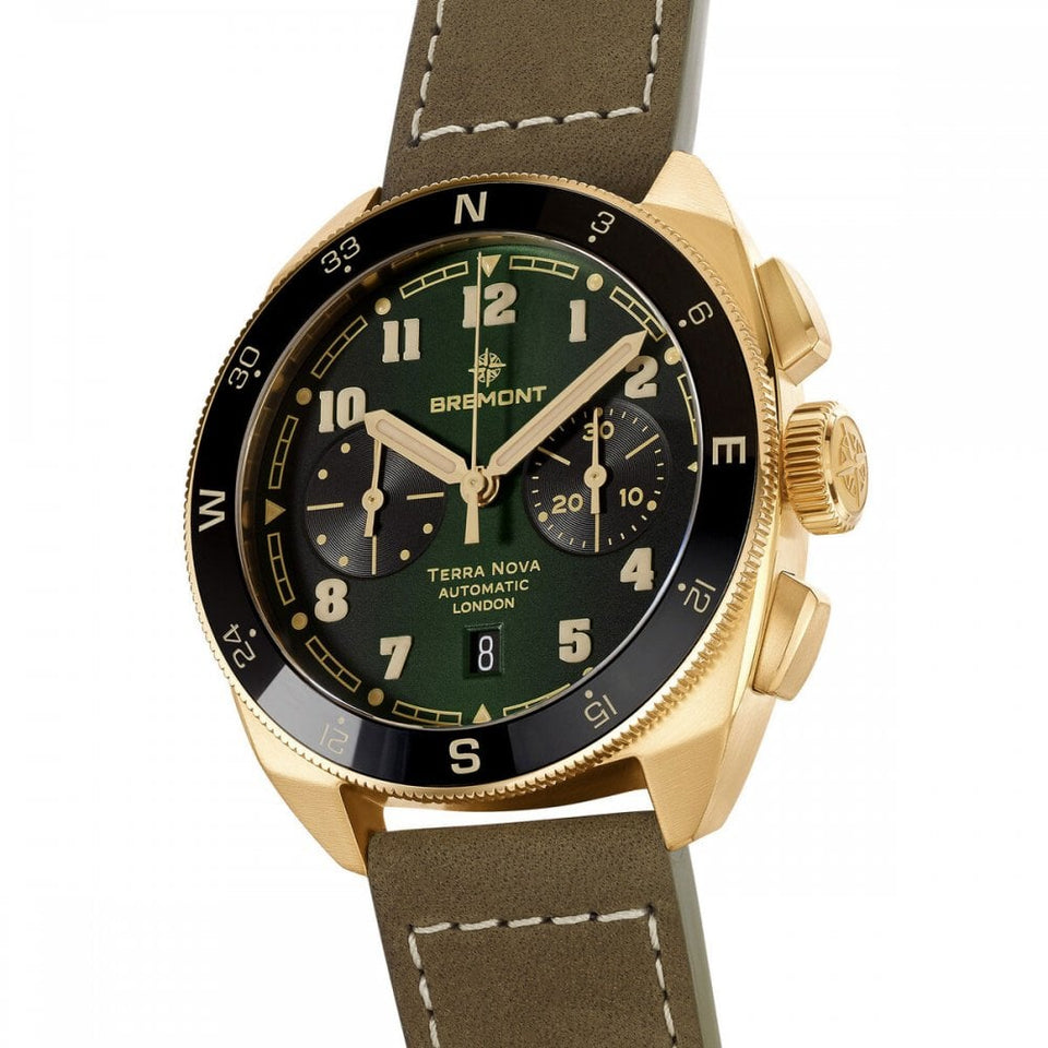 Bremont Men's Terra Nova 42.5mm Chronograph Bronze Watch