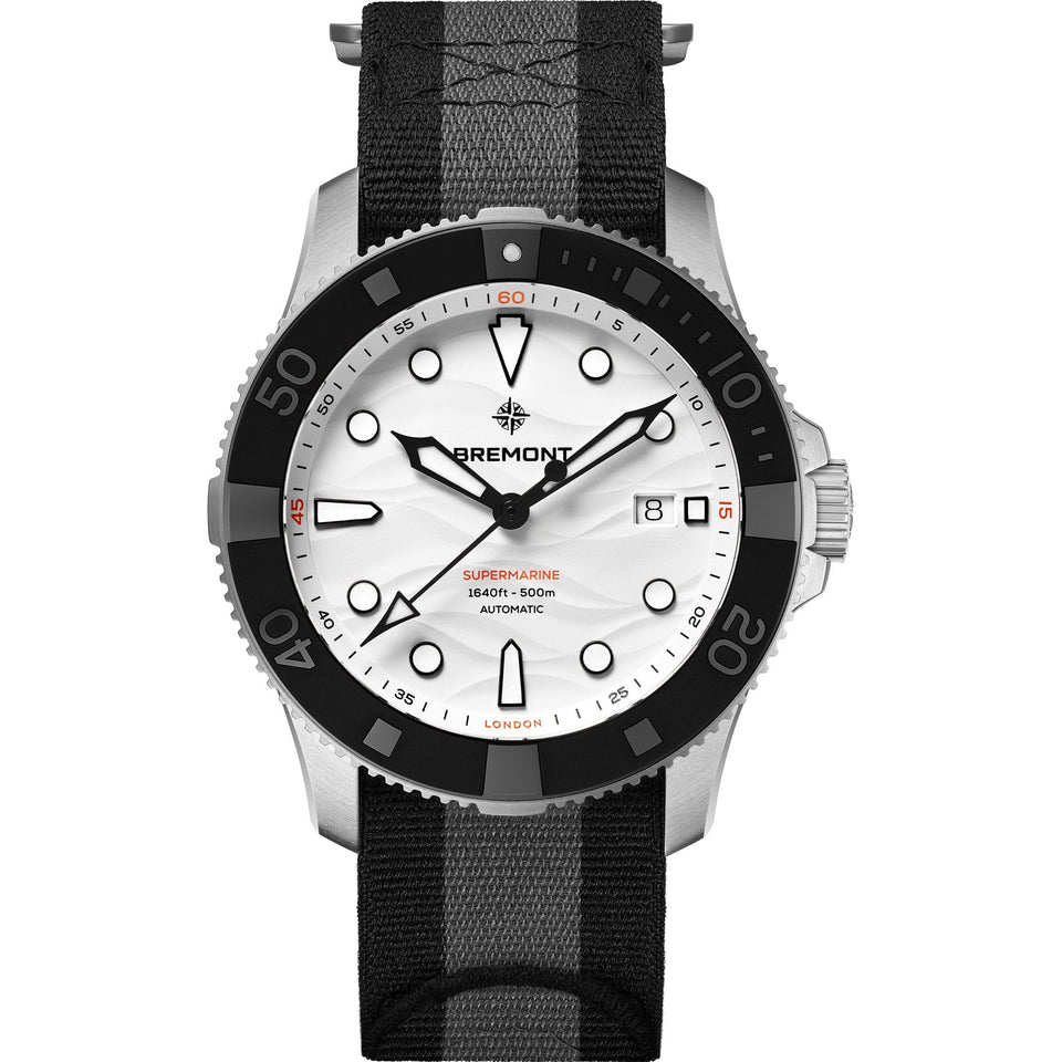 Bremont Supermarine 500 Polar White 43mm Nato Strap Watch