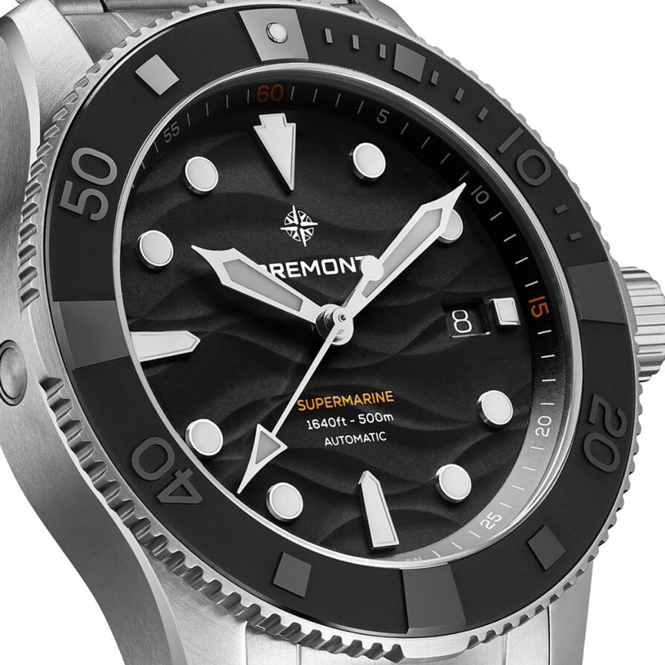 Bremont Supermarine 500m 43mm Black Wave Dial Watch