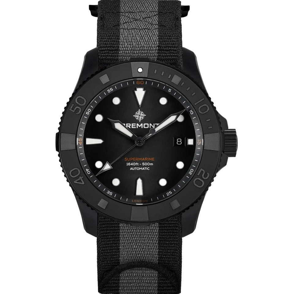 Bremont Supermarine Full Ceramic Tactical Black 43mm Strap Watch