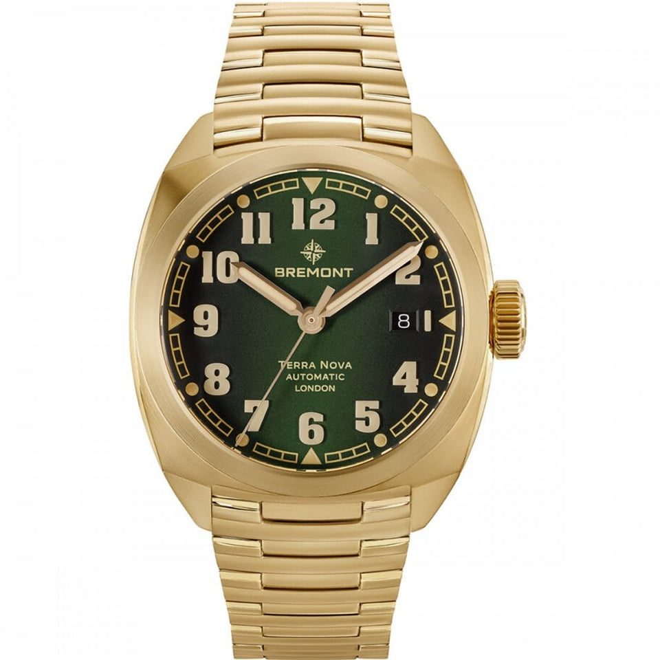 Bremont Terra Nova Green Dial 40.5mm Bronze Bracelet Watch