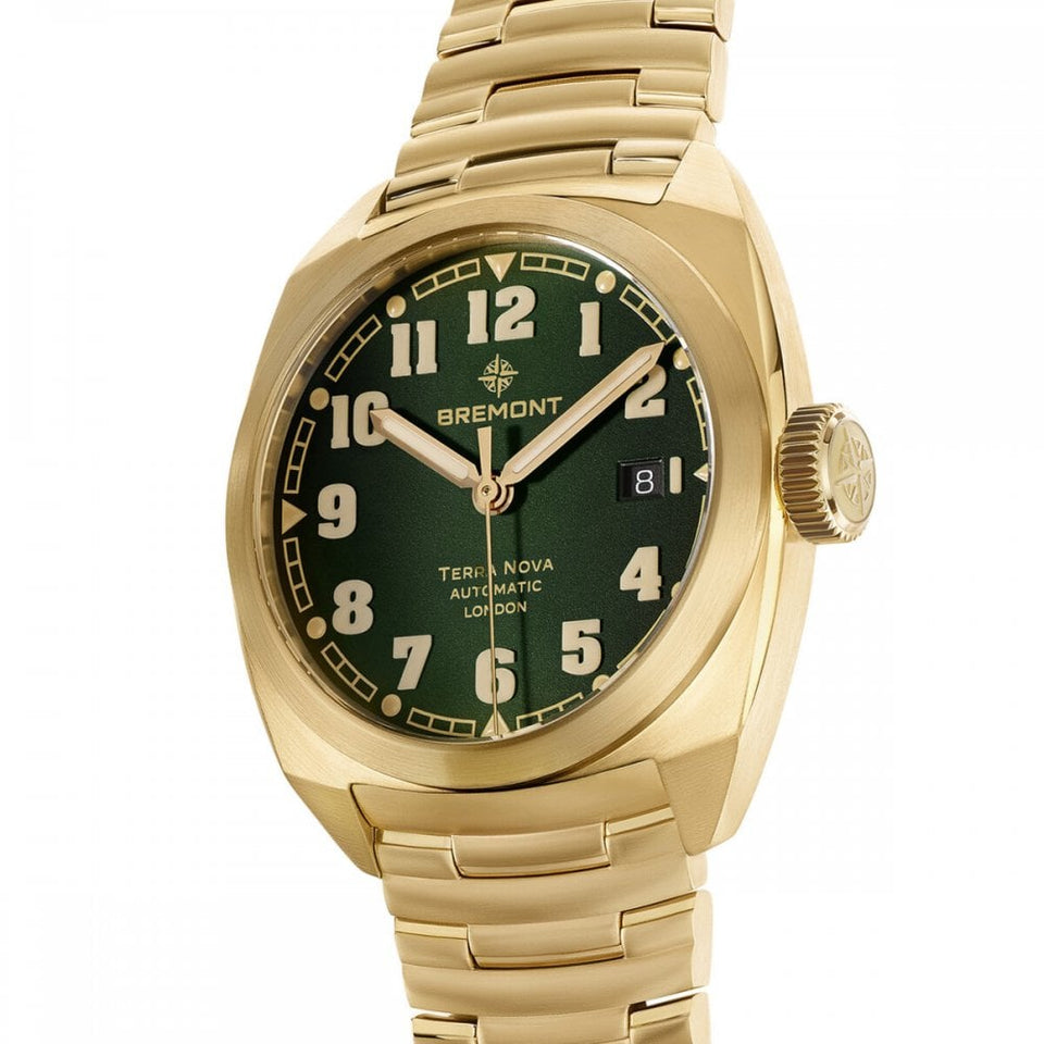 Bremont Terra Nova Green Dial 40.5mm Bronze Bracelet Watch