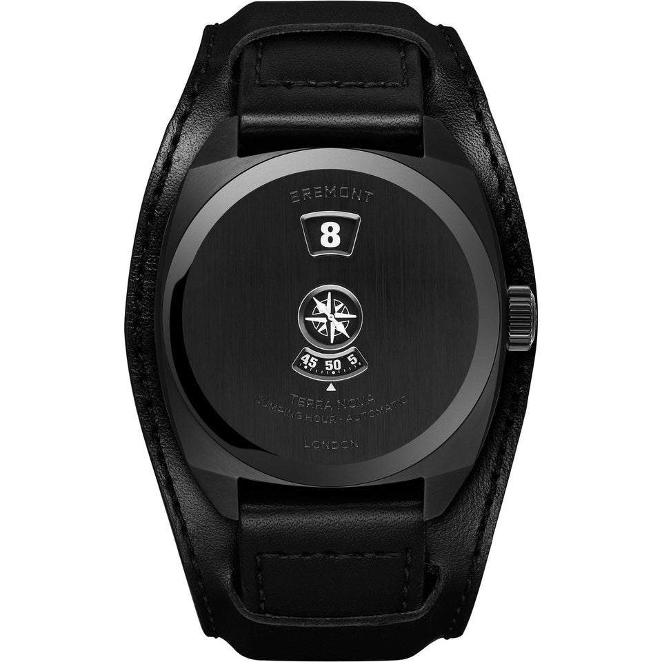 Bremont Terra Nova Jumping Hour Stealth 38mm Bund Strap Watch