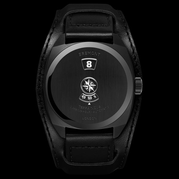 Bremont Terra Nova Jumping Hour Stealth 38mm Bund Strap Watch