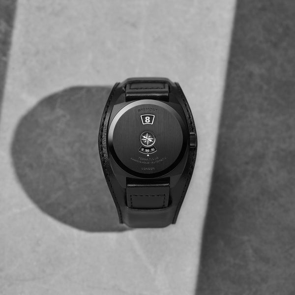 Bremont Terra Nova Jumping Hour Stealth 38mm Bund Strap Watch