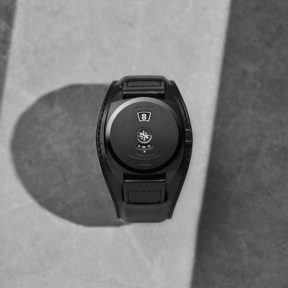 Bremont Terra Nova Jumping Hour Stealth 38mm Bund Strap Watch