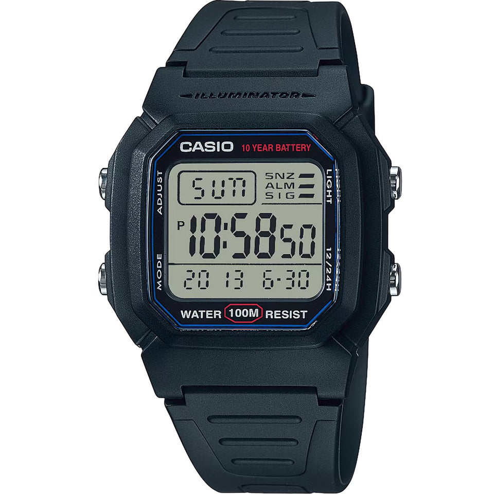Casio 37mm Black Digital Alarm Watch