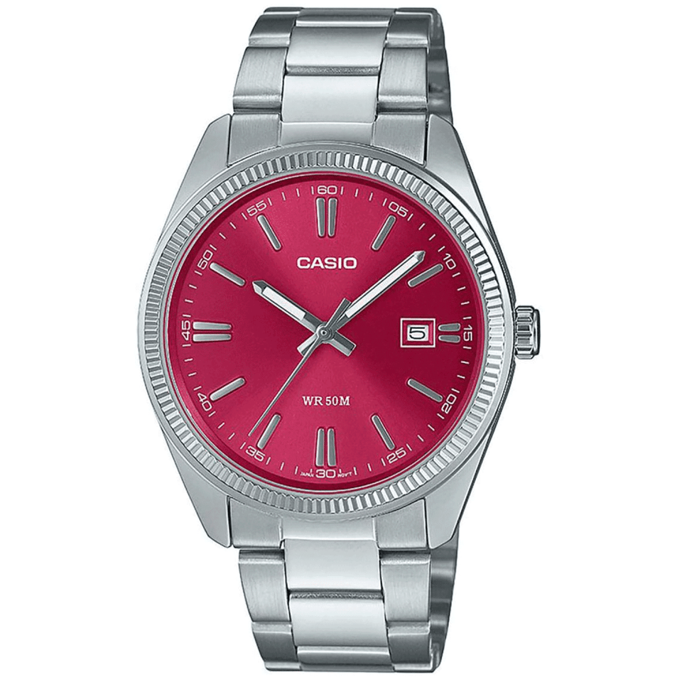 Casio Classic 38.5mm Red Dial Quartz Watch