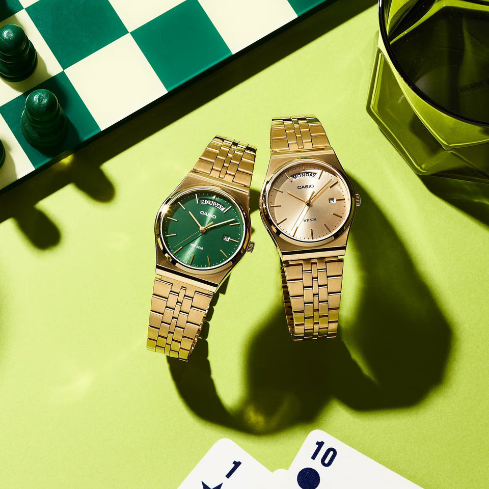Casio Classic Gold-Tone Day/Date 35mm Watch