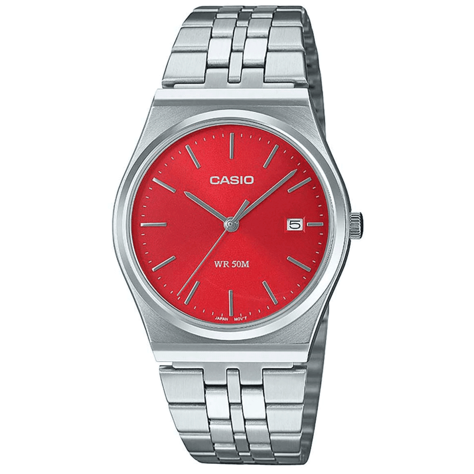 Casio Classic Red Dial 35mm Quartz Watch