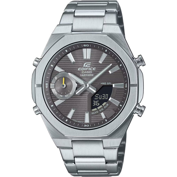 Casio Edifice Men's 43mm Bluetooth® Grey Dial Dual Display Watch