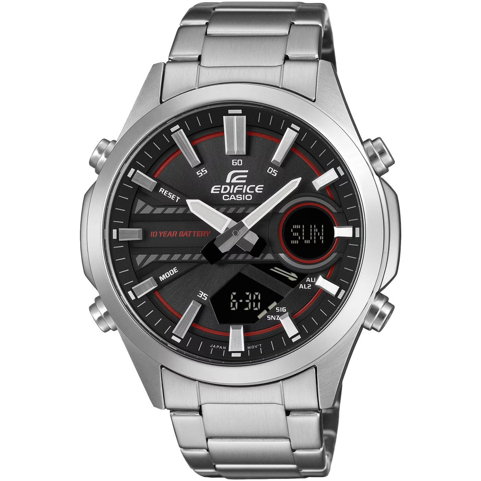 Casio Edifice Mens 45mm Black Dial Analogue-Digital Watch