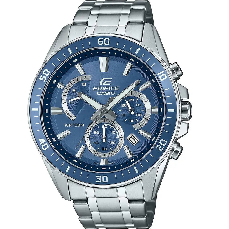 Casio Edifice Men's Blue Dial 47mm Chronograph Watch