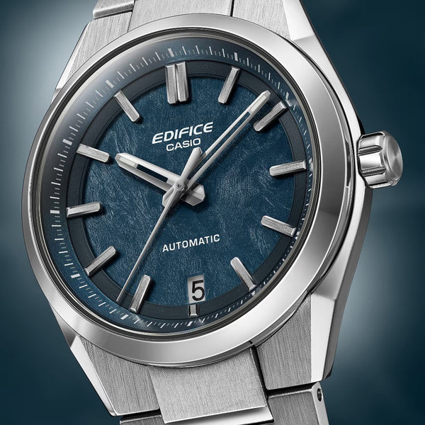 Casio Edifice Men's Blue Electroforming Dial 39mm Automatic Watch