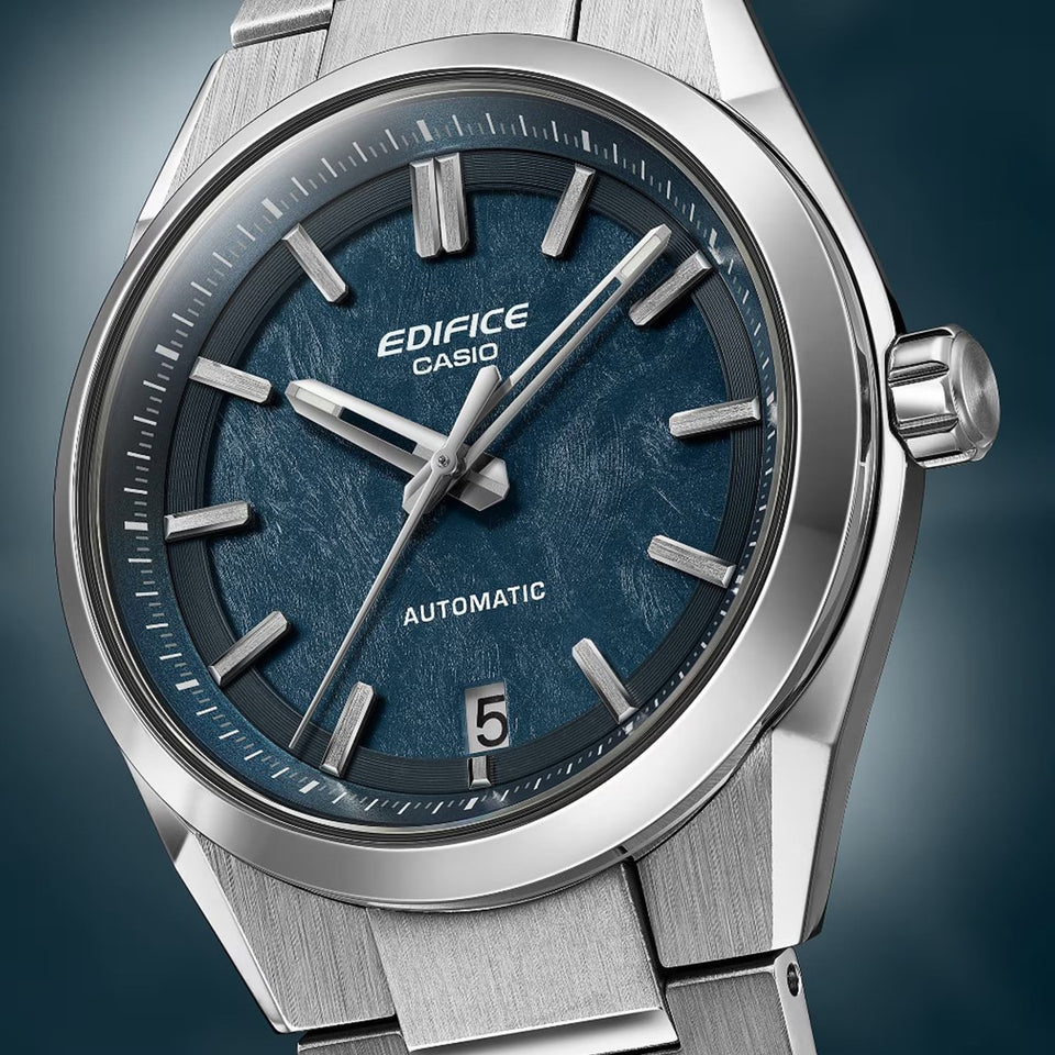 Casio Edifice Men's Blue Electroforming Dial 39mm Automatic Watch