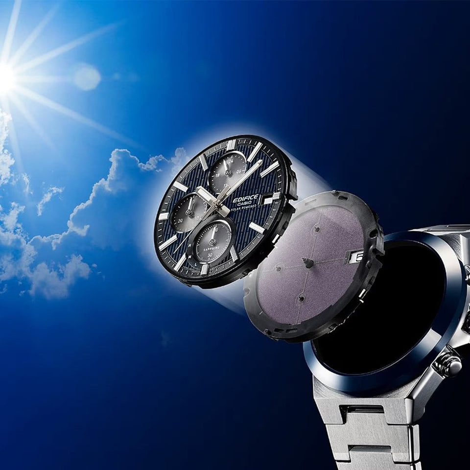 Casio Edifice Men's Blue Solar Powered Chronograph Watch