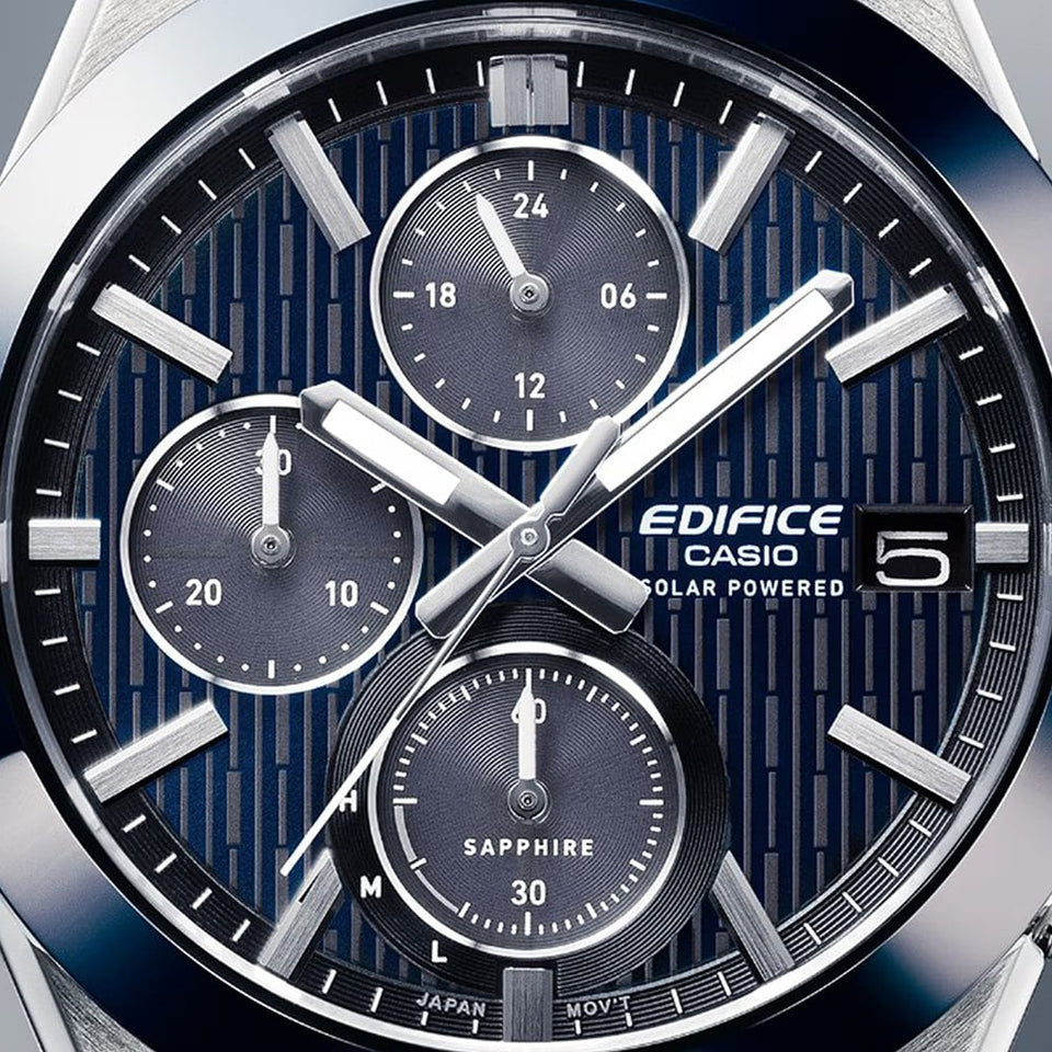 Casio Edifice Men's Blue Solar Powered Chronograph Watch