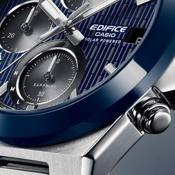 Casio Edifice Men's Blue Solar Powered Chronograph Watch