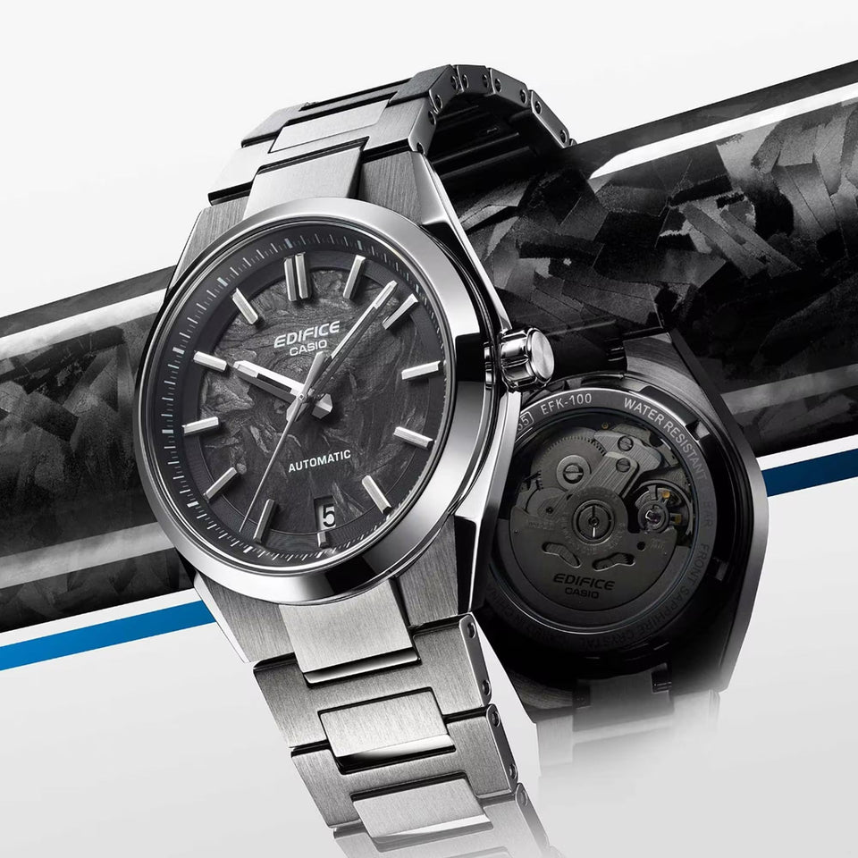 Casio Edifice Men's Forged Carbon Dial 39mm Automatic Watch