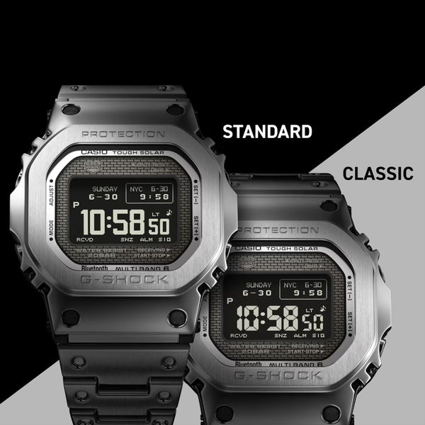 Casio G-Shock 5000 Series FULL METAL Black Steel Bluetooth® Solar Watch