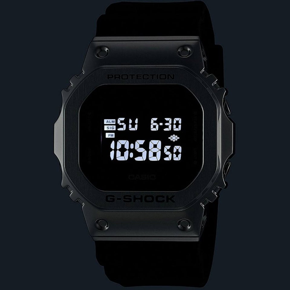 Casio G-Shock 5600 Series Steel Black Dial 43mm Rubber Strap Watch