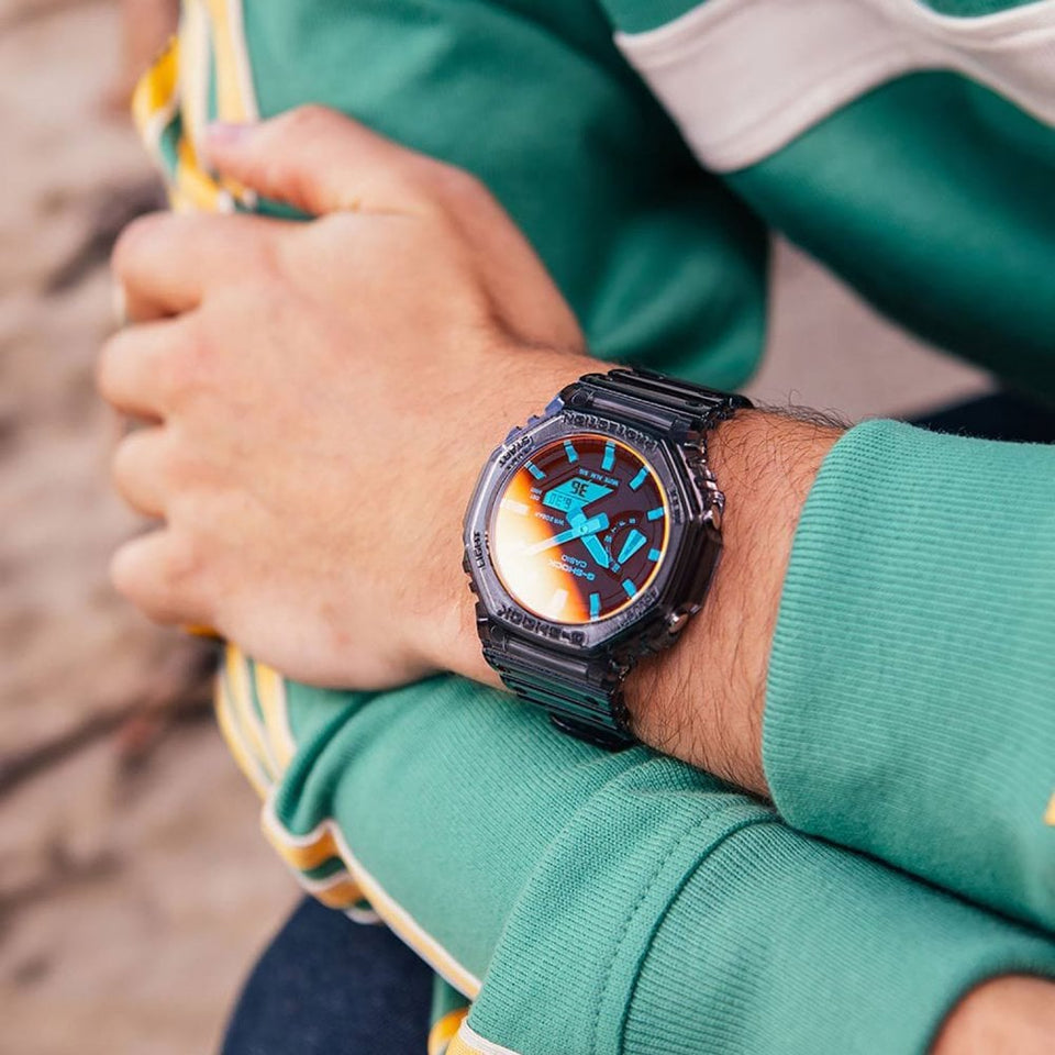 Casio G-Shock Beach Time Lapse 2100 Series 45mm Black Resin Watch