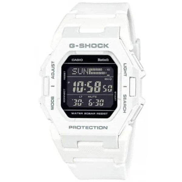 Casio G-Shock GD-B500 Black Dial 42mm White Strap Watch