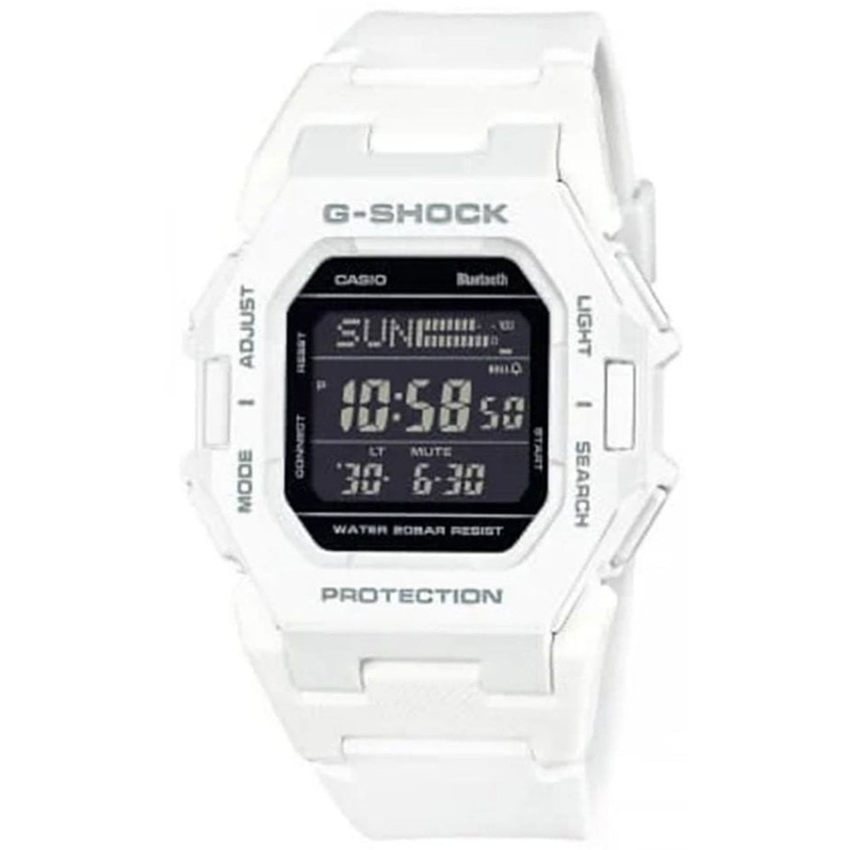Casio G-Shock GD-B500 Black Dial 42mm White Strap Watch