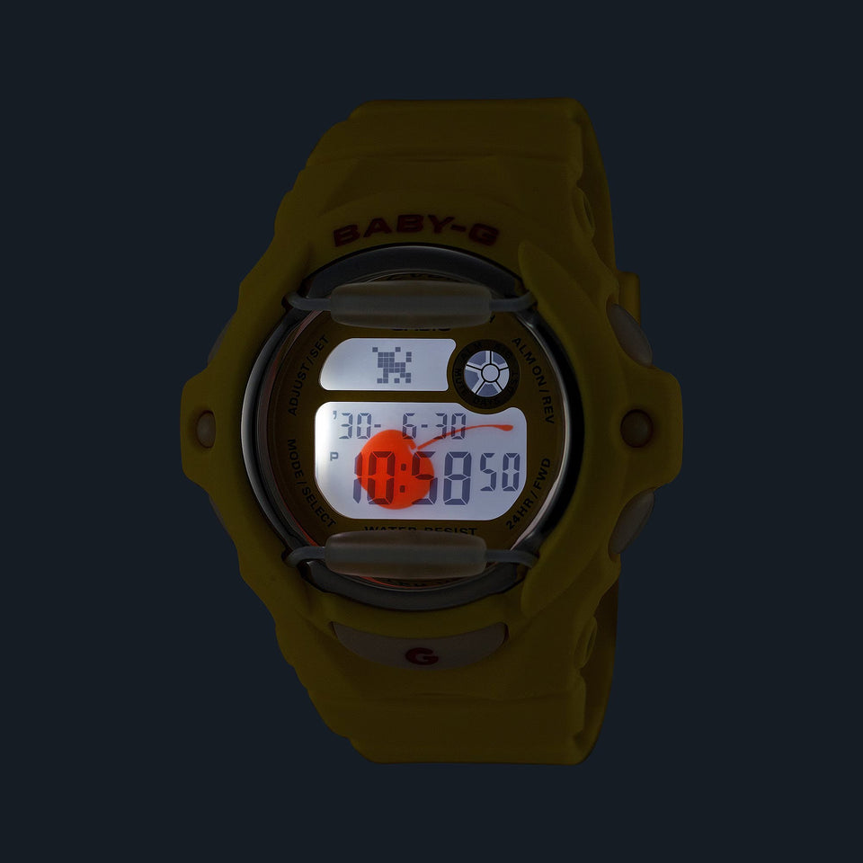 Casio G-Shock Ladies Baby-G 'Cherry On Top' Vibrant Yellow Digital Watch