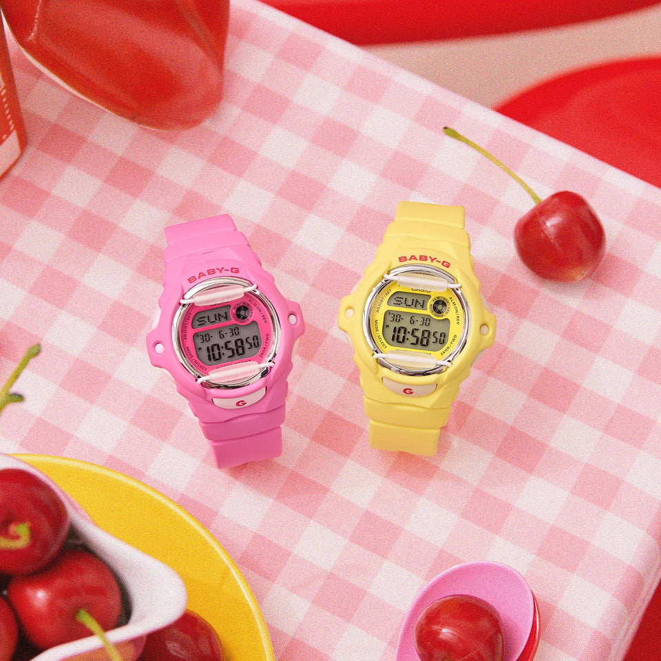 Casio G-Shock Ladies Baby-G 'Cherry On Top' Vibrant Yellow Digital Watch