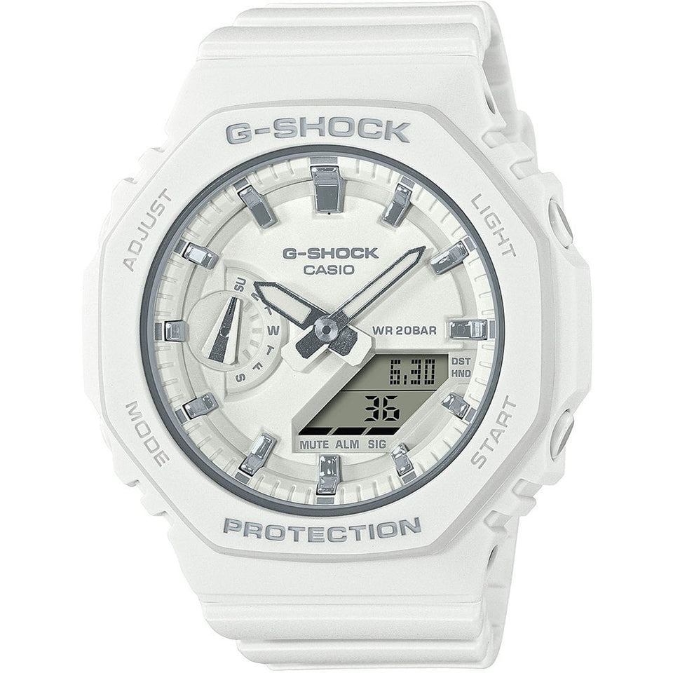 Casio G-Shock Ladies Quartz White Dial 43mm Carbon Reinforced Resin Watch