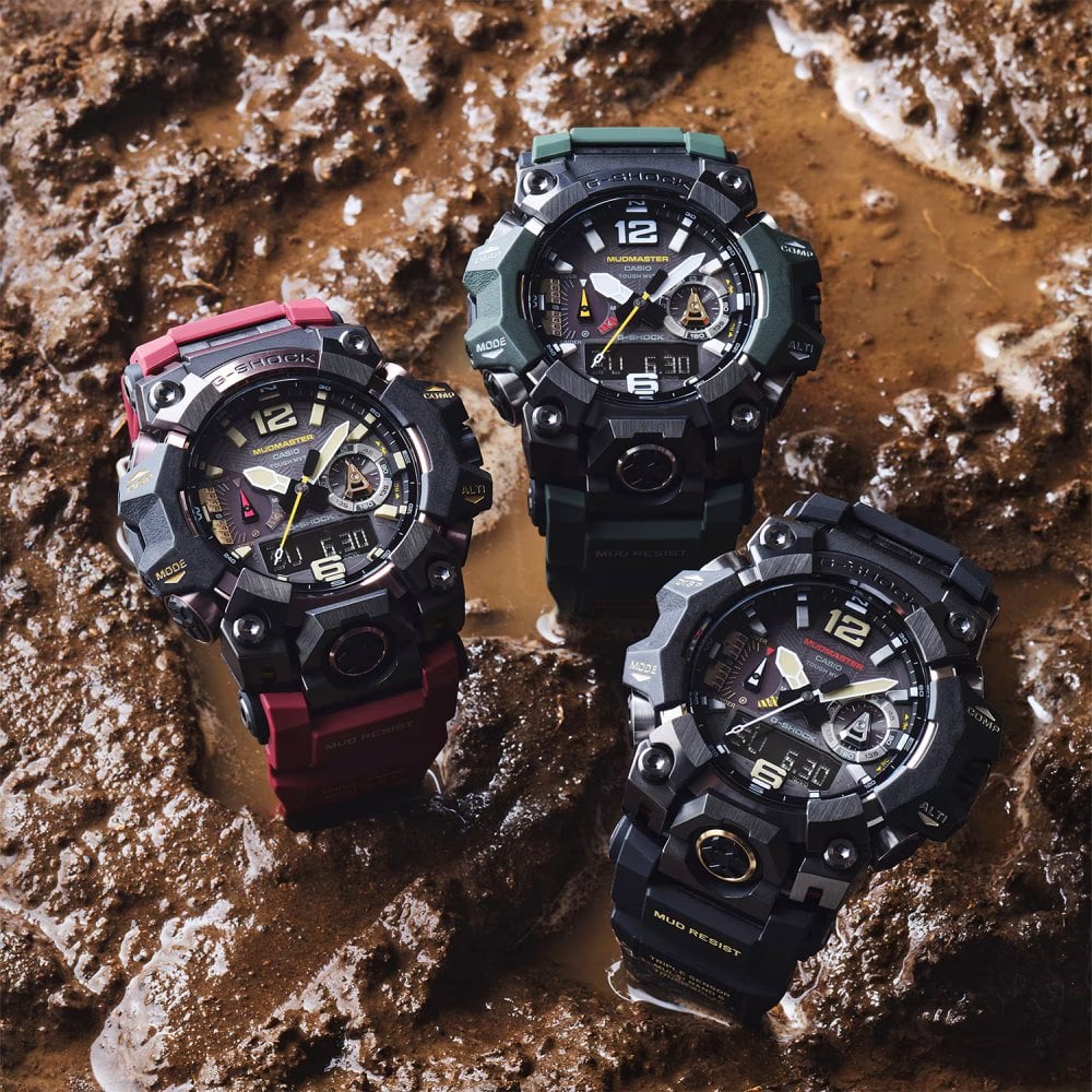 時計 G-SHOCK MASTER OF G MUDMASTER Casio G-Shock MASTER OF G MUDMASTER Black Bluetooth® Solar Watch