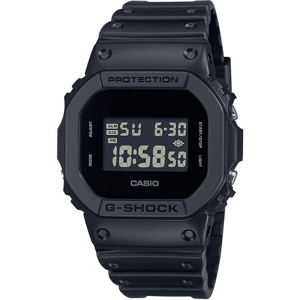 Casio G-Shock Men's 5600 Series 'Solid Colours' Black Digital Watch
