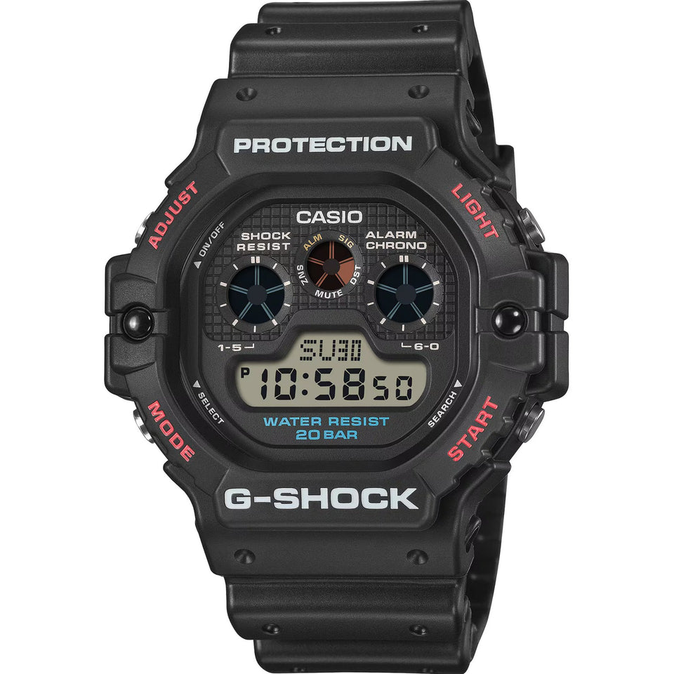Casio G-Shock Men's 5900 Series Black 47mm Triple-Graph Display Watch