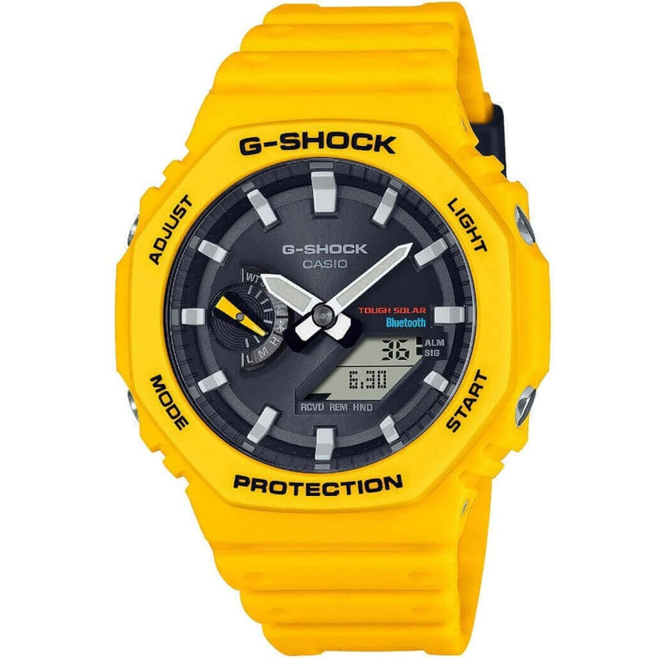Casio G-Shock Men's Bluetooth® Solar 2100 Series Yellow Watch