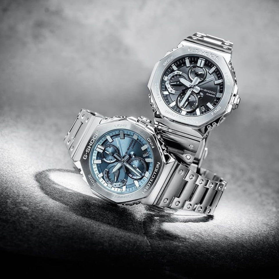 Casio G-Shock Men's FULL METAL Ice Blue Chronograph Bluetooth® Watch