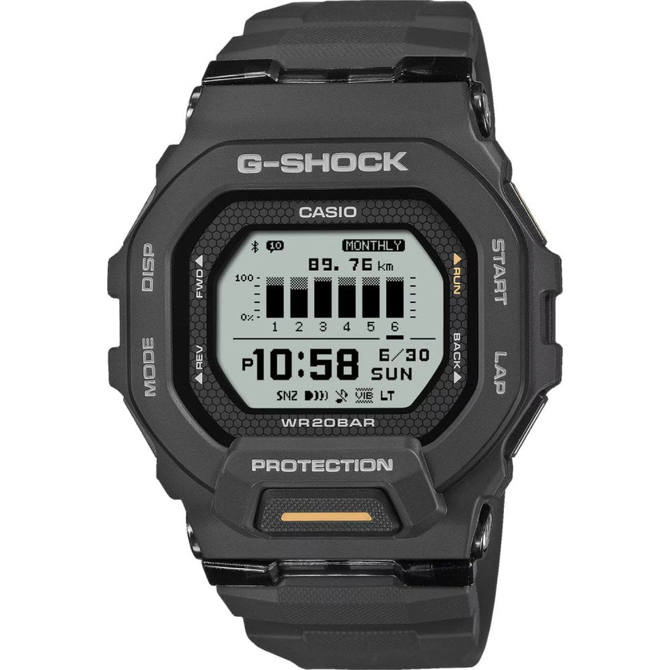 Casio G-Shock Men's G-SQUAD Black Fitness Tracker Bluetooth® Watch