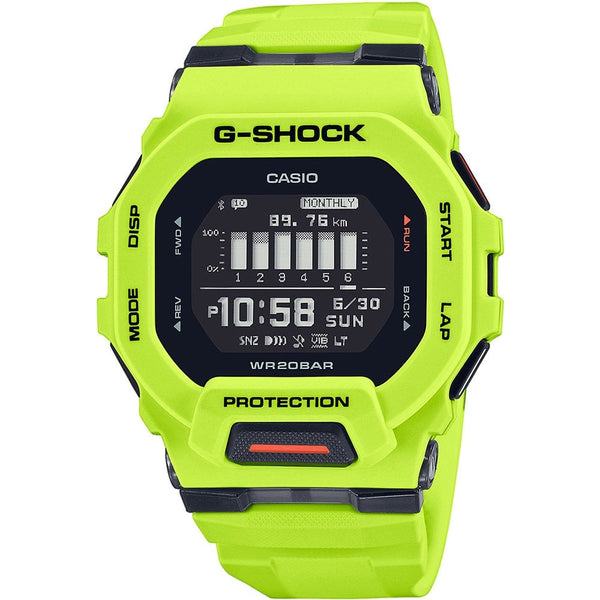 Casio G-Shock Men's G-SQUAD Lime Green Bluetooth® Fitness Tracker Watch