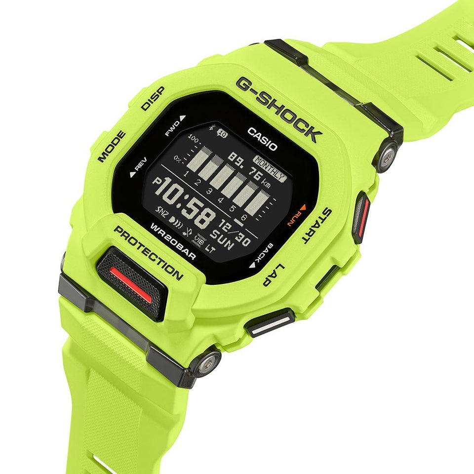 Casio G-Shock Men's G-SQUAD Lime Green Bluetooth® Fitness Tracker Watch