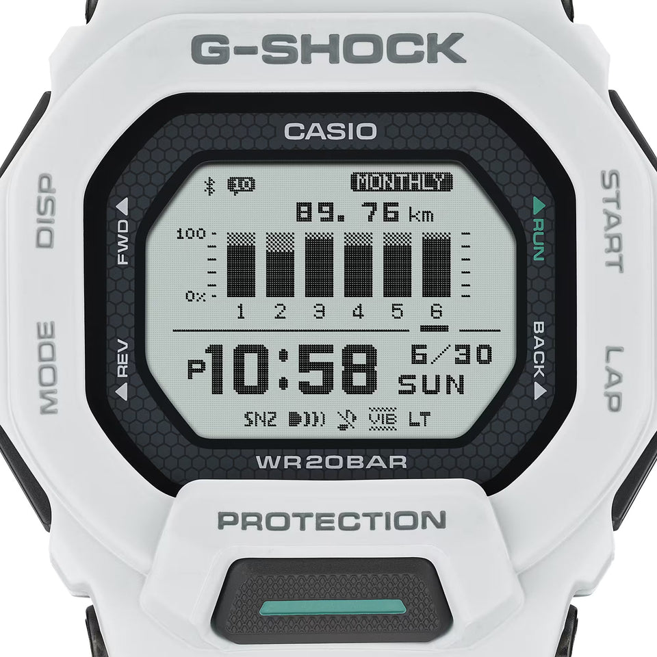 Casio G-Shock Men's G-SQUAD White Fitness Tracker Bluetooth® Watch