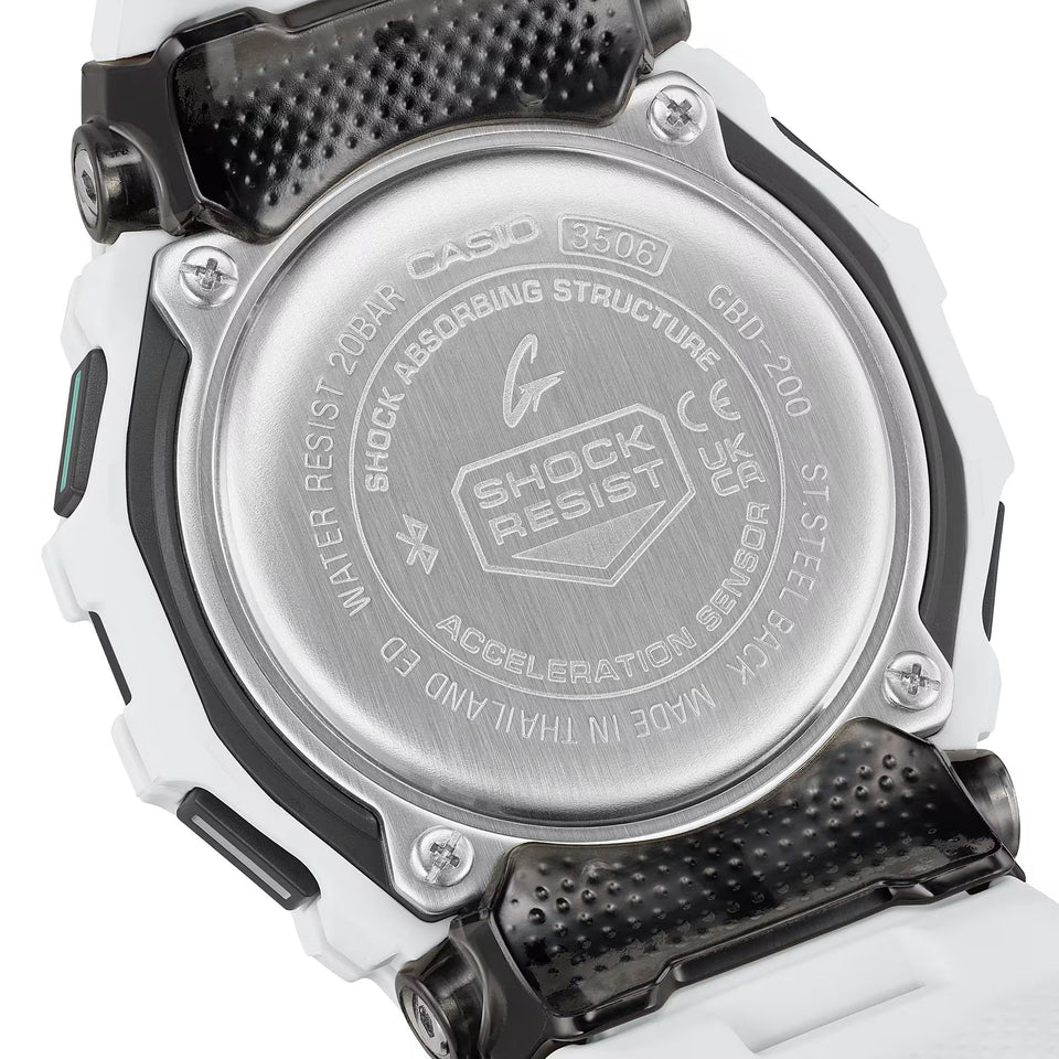 Casio G-Shock Men's G-SQUAD White Fitness Tracker Bluetooth® Watch