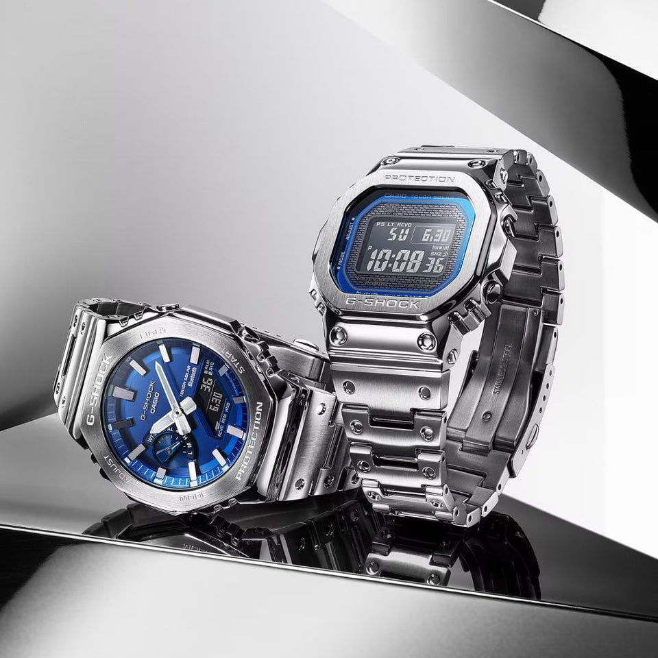 Casio G-Shock Men's G-STEEL FULL METAL Blue Dial Bluetooth® Watch