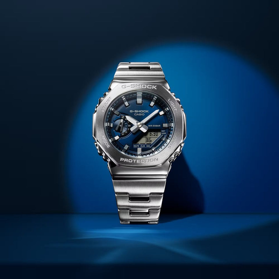 Casio G-Shock Men's G-STEEL GM-2100 Series Dark Blue Digi-Analog Watch