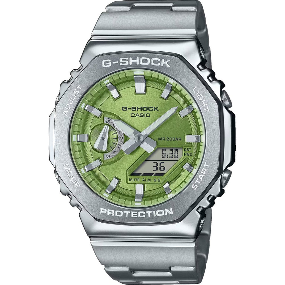 Casio G-Shock Men's G-STEEL GM-2100 Series Green Digi-Analog Watch